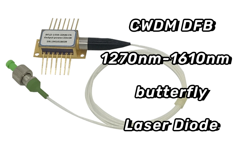 CWDM (1270nm-1610nm)1625nm 1650nm DFB 14PIN diodo laser borboleta